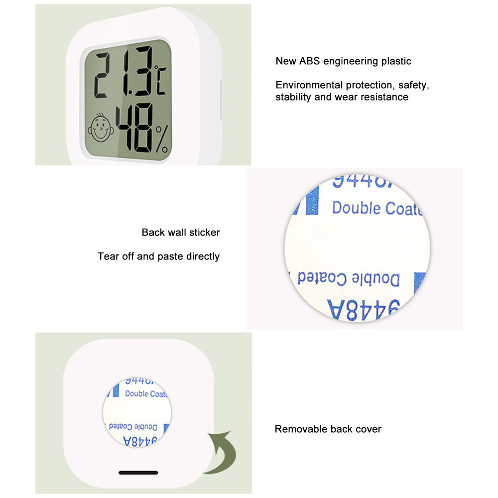 LCD Digital Thermometer Hygrometer Indoor Room Electronic Temperature Humidity Meter Sensor Gauge Weather Station For Home