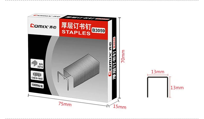 23/13 Heavy Duty Staples For Stapler Stationary Office Accessories School Supplies Comix B3059