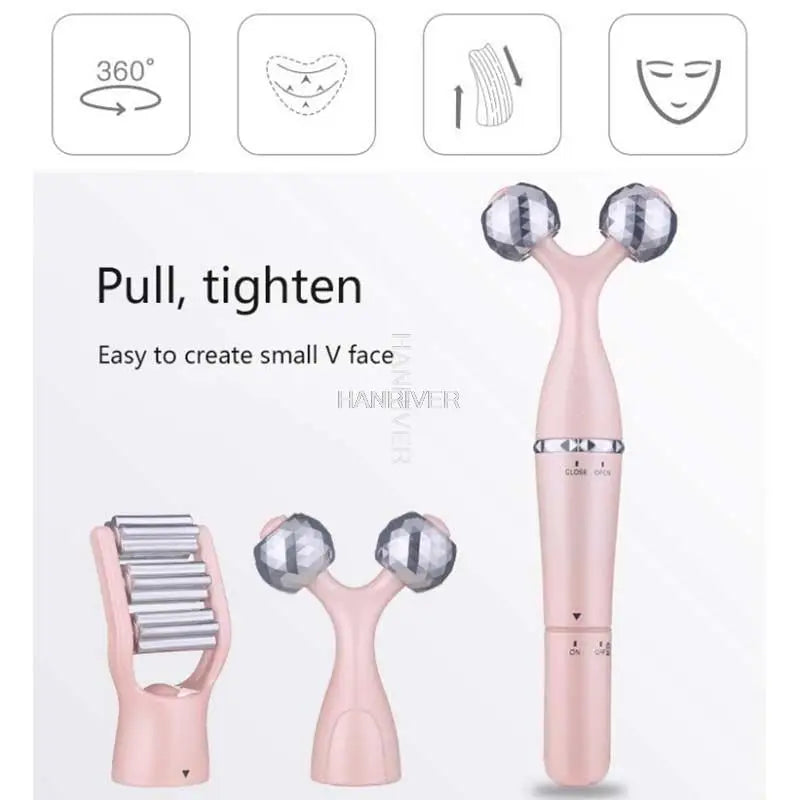 Facial electric Vibration Roller eye Massager relax Anti-aging Instrument Removal Wrinkle Device Slimming Face Skin Care tool