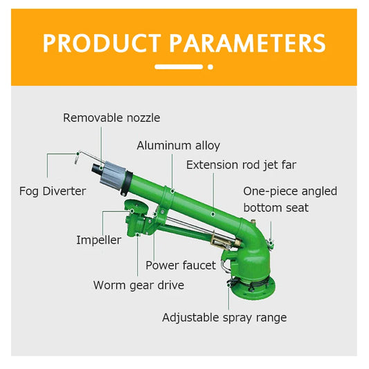 Agricultural Turbine Vortex Rod Agricultural Sprayer Metal Rocker Sprinkler Industrial Agriculture Garden Irrigation Watering