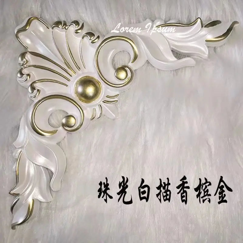 European corner carving ceiling ceiling corridor back wall decorative decals lamp pool accessories non-wood carving