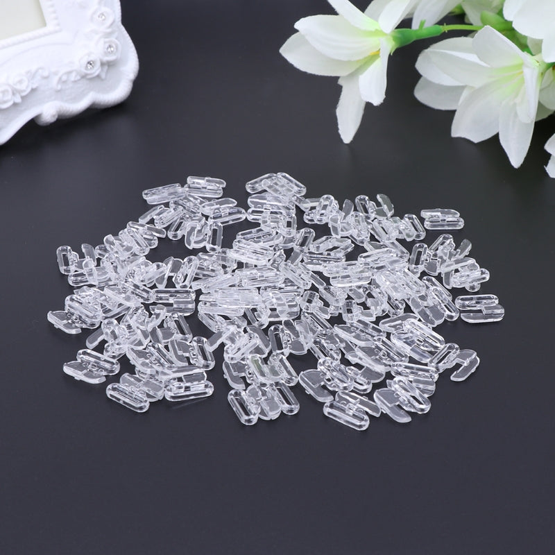 50pcs Bikini Clips Hook Snap Bra Clasps Swimsuit Buttons Apparel Sewing Buckles