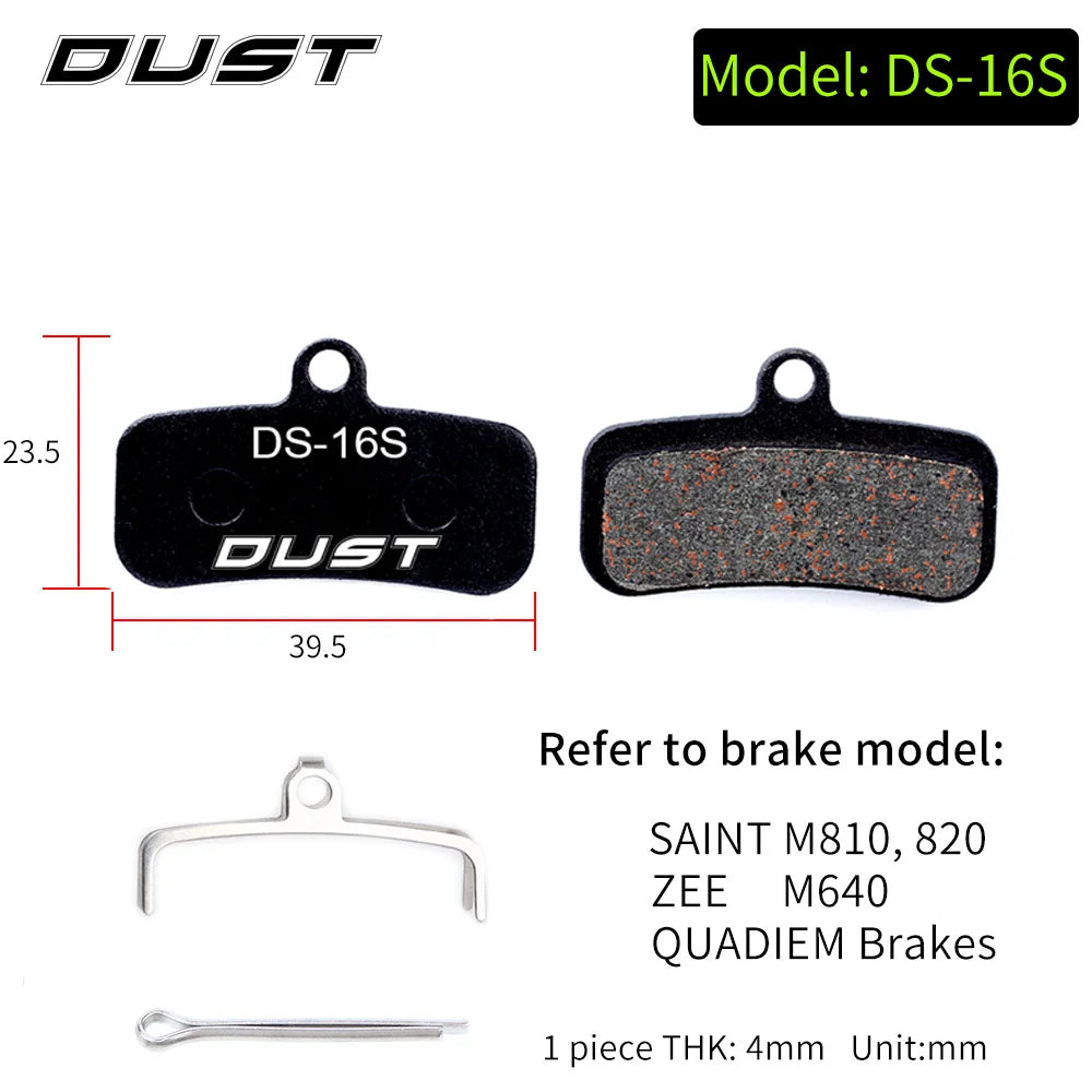 DUST 1Pair Semi-Metal Bicycle Hydraulic Disc Brake Pads MTB Mountain Bike Parts for SHIMANO XT XTR M315 SRAM Avid BB5 BB7 E1 E3