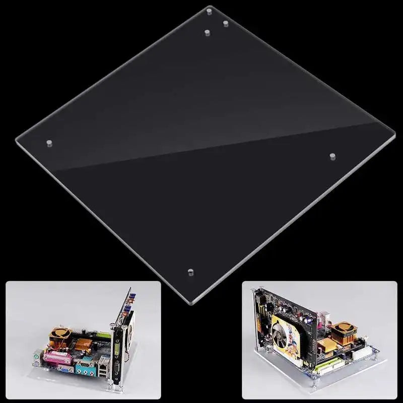 Computer Motherboard Base Stand Transparent Computer Bracket Acrylic Open Frame Computer Case For ATX/M-ATX/ITX Motherboard