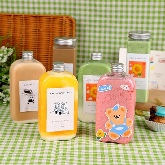 Plastic Bottles For Drinks Storage Containers Drinking Water Bottles Plastic Water Bottle With Lids Caps Dropshipping