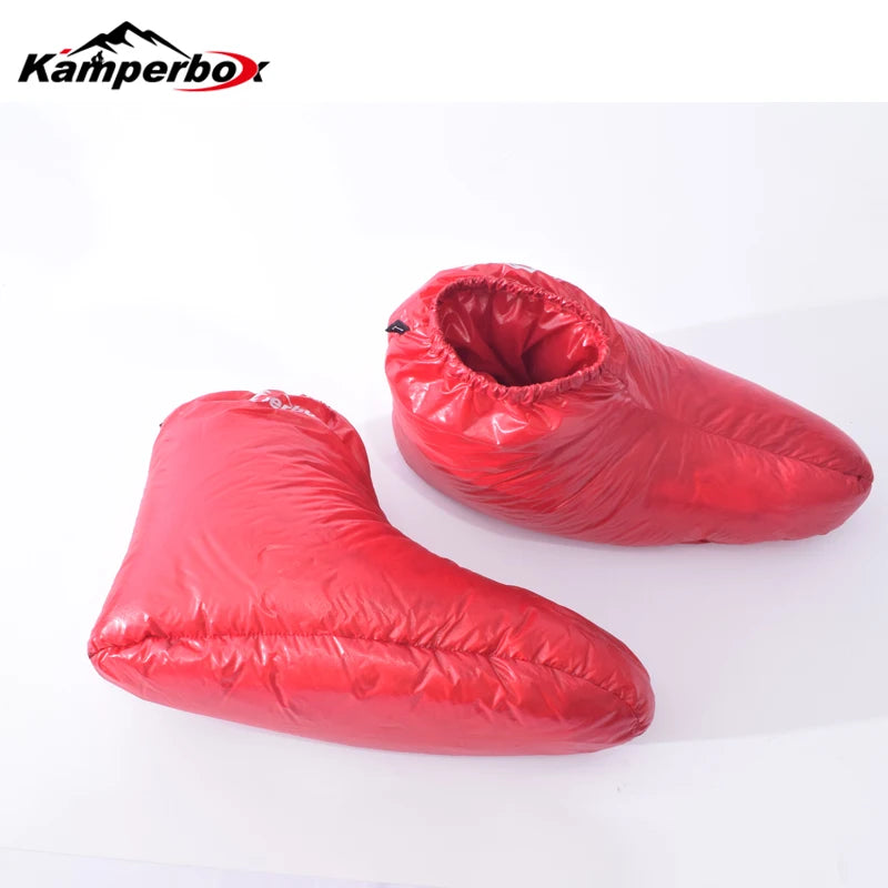 Kamperbox Down Slippers Down Socks Camping Down Booties for Sleeping Bag Camping Down Socks AQ3