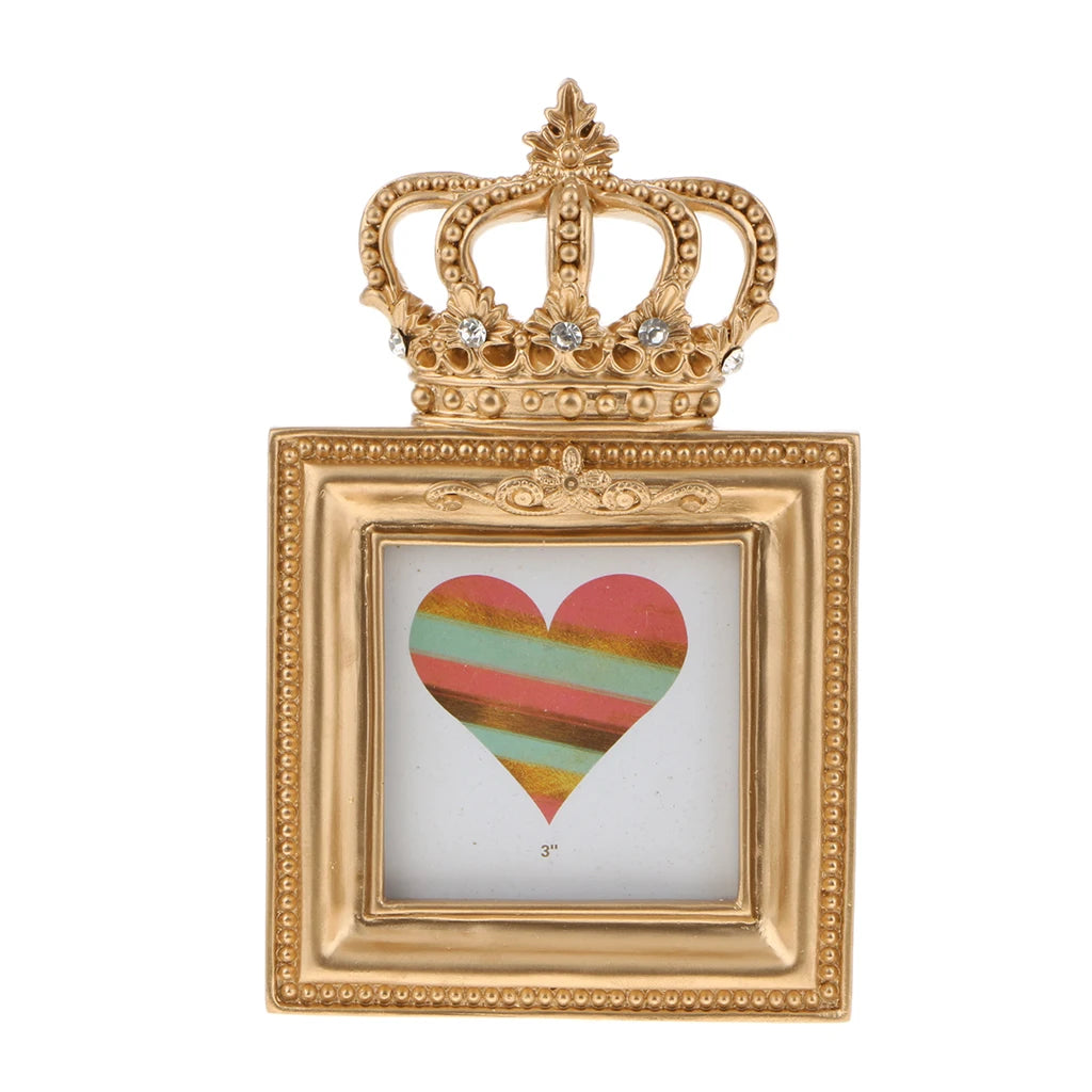 Gold Crown Resin Picture Photo Frame Baroque Luxury Style Home Décor