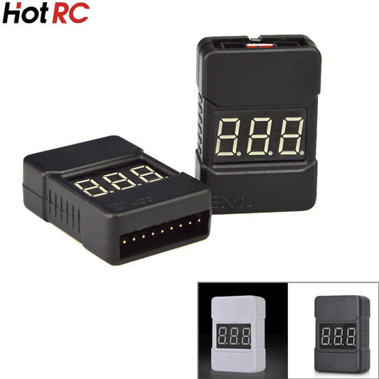 BX100 1-8S Lipo Battery Voltage Tester/ Low Voltage Buzzer Alarm/ Battery Voltage Checker with Dual Speakers