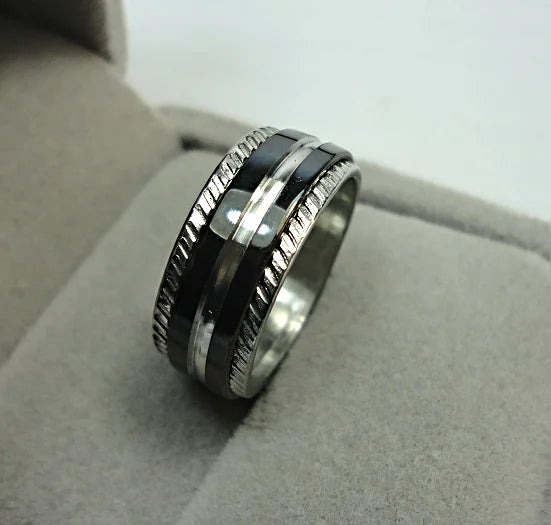 20Pcs Vintage Rotatable Styles Women Steel Ring For Women and Men Jewelry Lot Bulks LR052