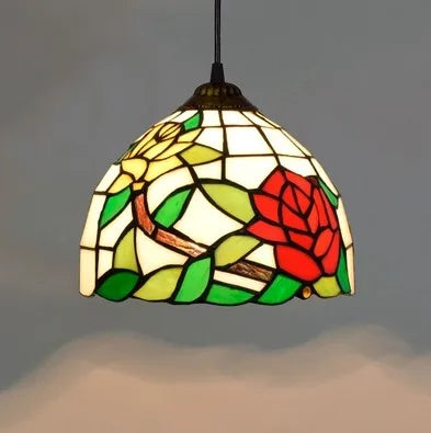 Colorful Mediterranean Style Moroccan Lamp Stained Glass Shade Mosaic LED Pendant Light for dining room bar lighting