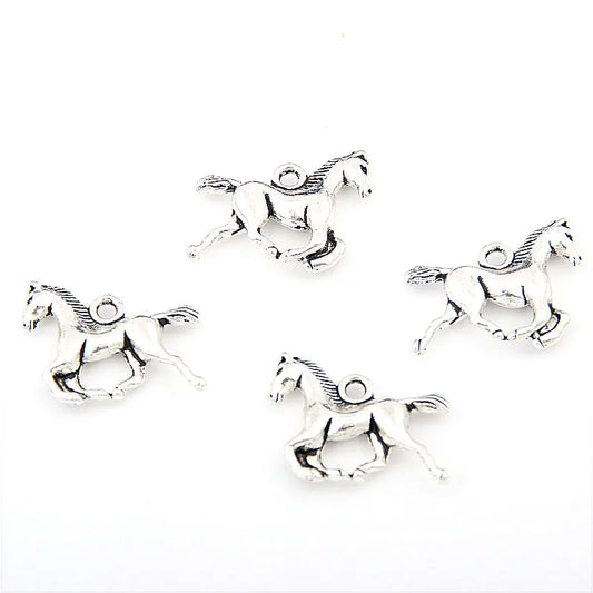 25pcs Tibetan Silver Color Animals Horse Charms Pendants Jewelry Making DIY Craft Charm Handmade Crafts A2418