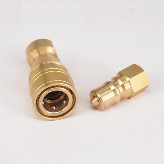 500 Bar 1/8" 1/4" 3/8" 1/2" BSPT/Metric Female Hydraulic Brass Quick Disconnect Couplers Truck Mount Portable Carpet Cleaning