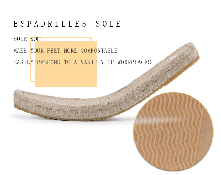 Espadrilles for Women Fashion Hemp flat office shoes for women free shipping Platform comfortable for work