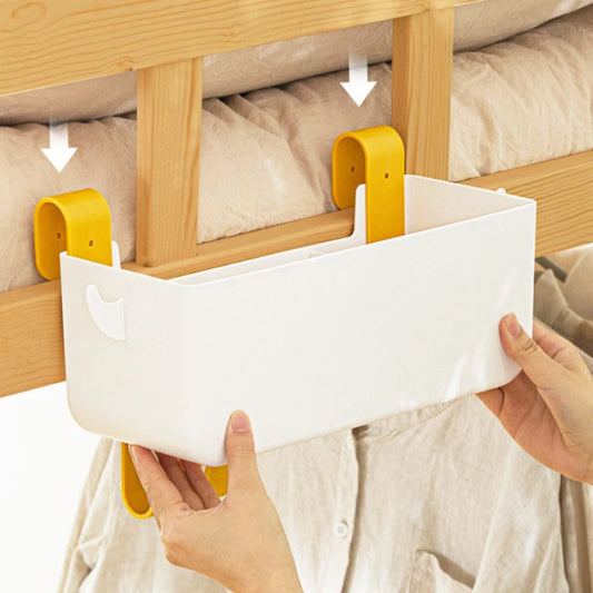Hanging Bedside Organizer, Storage Caddy, Handrail Bed Shelf Storage Box for Dorm Rooms Bed Rail for Books Mobile Keys