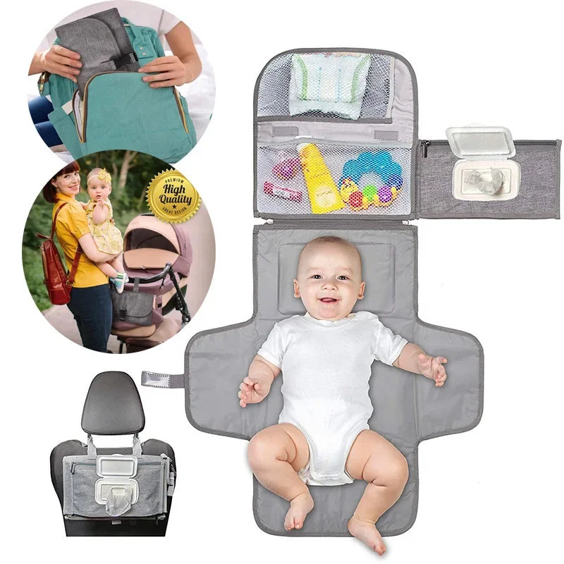 Diaper changing pad Waterproof Diaper Changing Mat Foldable Changer Pad Portable Tissue Toys Storage Bag