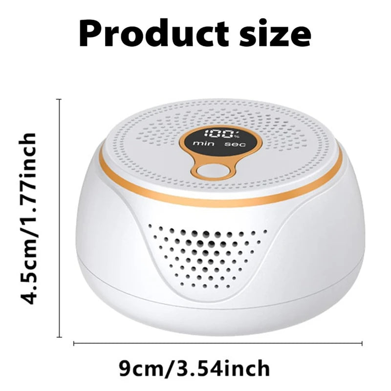 A69eodor Remover Machine For Smoke Smell, Mini Round Air Purifier, Wireless Portable Odor Air Eliminator Freshener