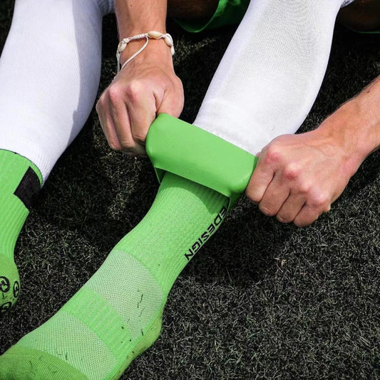 2pcs Non-Slip Silicone Soccer Sock Sleeves - Fit, Durable Grip for Athletes, Perfect for Football & Sports, Black - For Football