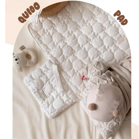 INS Simplicity Korean Diaper Changing Mat for Newborn Cartoon Bear Infant Baby Changing Pad Cover Portable Baby Changing Pad