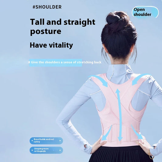 AIQUE Back Posture Corrector Lumbar Pad Waist Support Hunchback Spinal Orthopedic Straps Correct UNISEX Back Brace For Adult