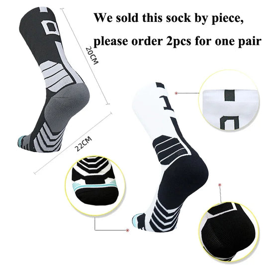 Sports Basketball Socks Professional 1pc Football Sock Men's Cycling Soccer Socks Running Sock Calcetines Customized Number 0-9