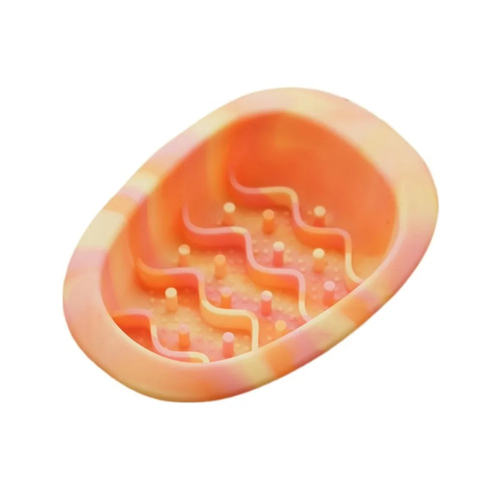 Silicone Pet Slow Food Bowl Help Healthy Multiple Colors Pet Licking Pad Anti Overturning Anti Knock Pet Bowl for Dogs and Cats