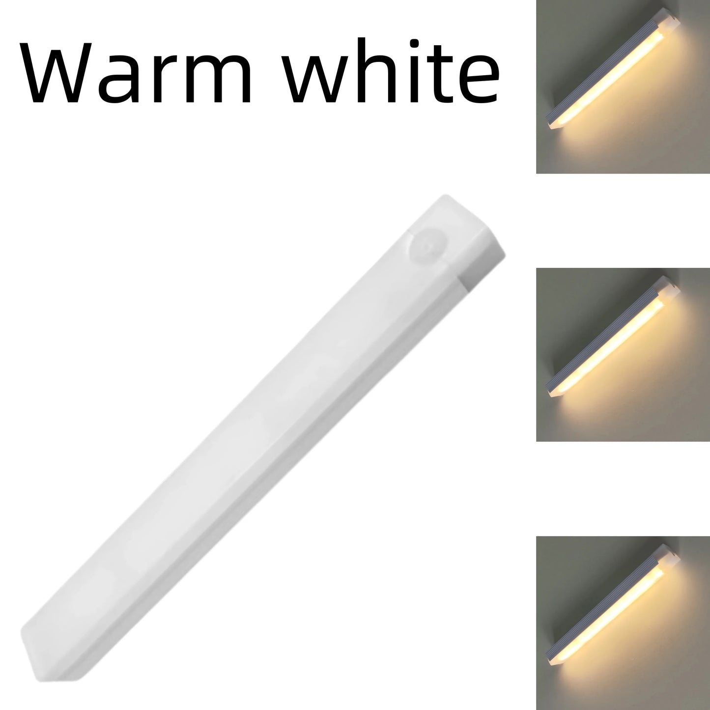 Smart Motion Sensor LED Night Light Rechargeable Human Body Infrared Sensing Cabinet Lamp for Kitchen Hallway Bath Room