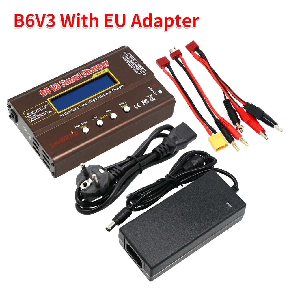 iMAX B6 V3 80W 6A Battery Charger LiHv Lipo NiMh Li-ion Ni-Cd Digital RC Charger Lipro Balance Charger Discharger 12V 5A Adapter