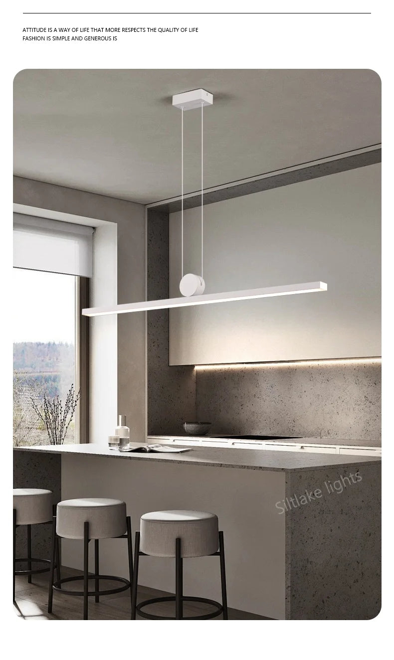 restaurant lamps kitchen dining room chandelier designer modern dining lamp Nordic black lights dining table bar lamp long light