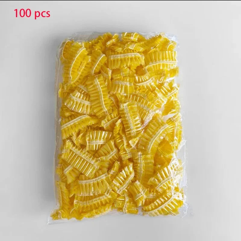 50/500PC Disposable Food Cover bags Elastic Plastic Wrap Food Reusable Dustproof Waterproof Hair Hat Shower Bowl Cap Fresh cover