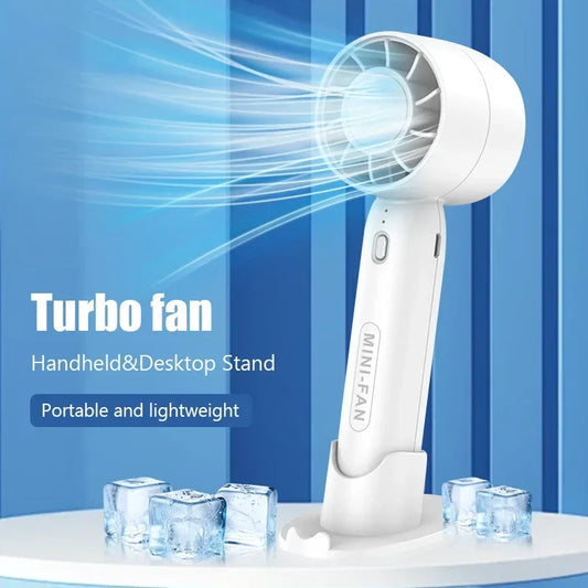 Portable Handheld Fan - 3-Speed Mini Turbo Fan, Folding & Lightweight for Students, Travelers & Office/Outdoor Cooling