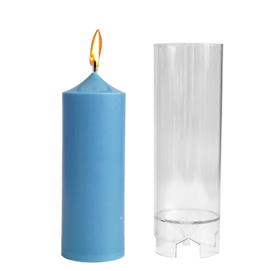 Spire Cylindrical Plastic Candle Mold DIY Geometric Conjoined Church Top Candles Making Supplies DIY Retro Church Wedding Decor