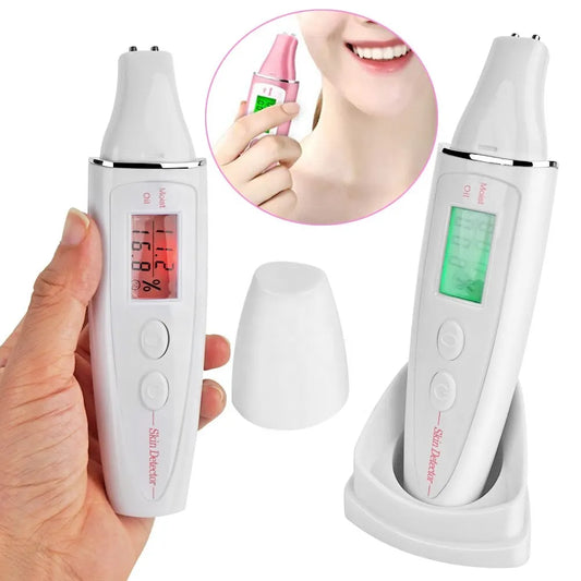 LCD Precise Detector Digital Skin Oil Moisture Tester for Face Care Bio Technology Sensor Lady Beauty Tool Women Spa Monitor
