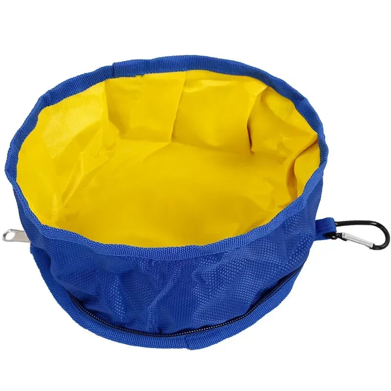 1100ML Large Capacity Dog Drinking Water Container Foldable Dog Water Bowl Food Storage Bag Outdoor Hiking Folding Pet Bowl