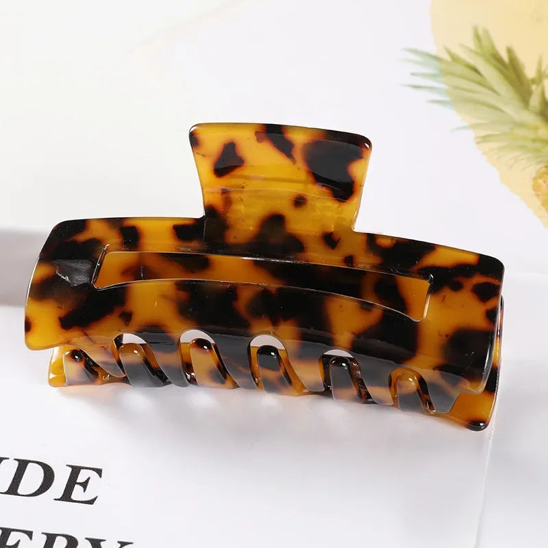 Vintage Hair Clip Simple Geometry Acetate Hair Claw Hair Clips for Women Girls Hair Accessories Hair Barrettes Crab Hair Clip