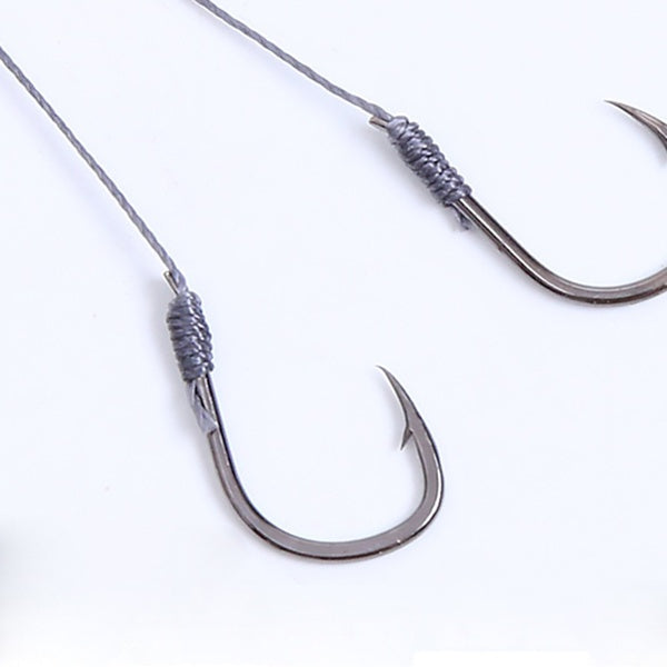 5Pack/50 Hooks Fishs Tool Tied Good Strong Horse Line Double Hook Pair Hook Fishs Hooks Fishing Gear Accessories Sub-line Hooks