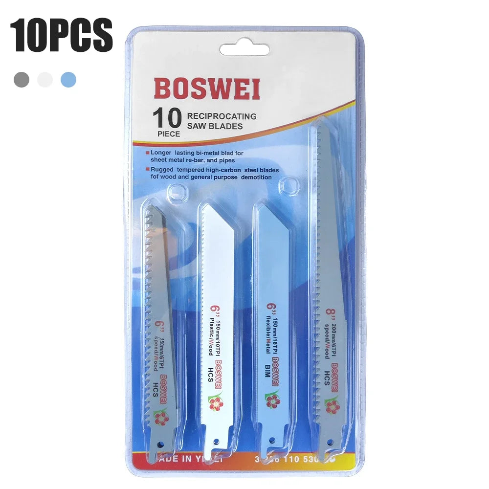10Pcs Reciprocating Saw Blade Hand Saw Wood Metal Reciprocating Saw Power Tools Accessories