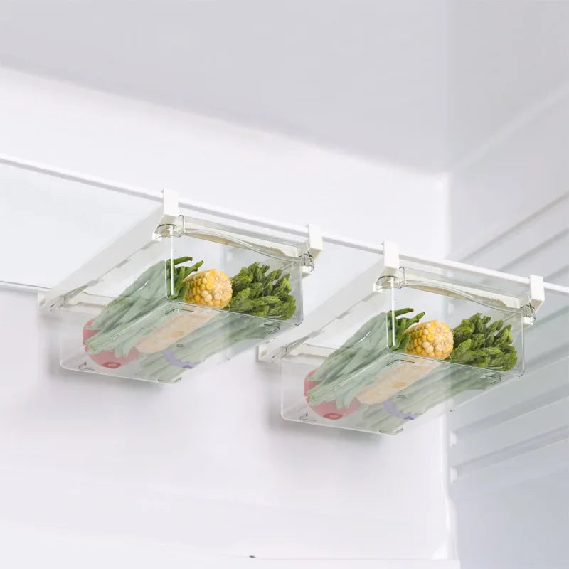Fridge Organizer Fruit Egg Refrigerator Storage Rack Under-shelf Refrigerator Drawer Box Fresh keeping Kitchen Organizer