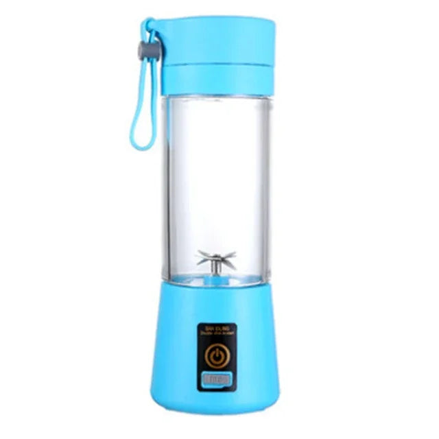 380ml Blue/Pink Mini Portable Blender Milkshake Cup With USB Rechargeable 6 Blades Mini Fruit Juice Mixer Shake Take Juice Cup