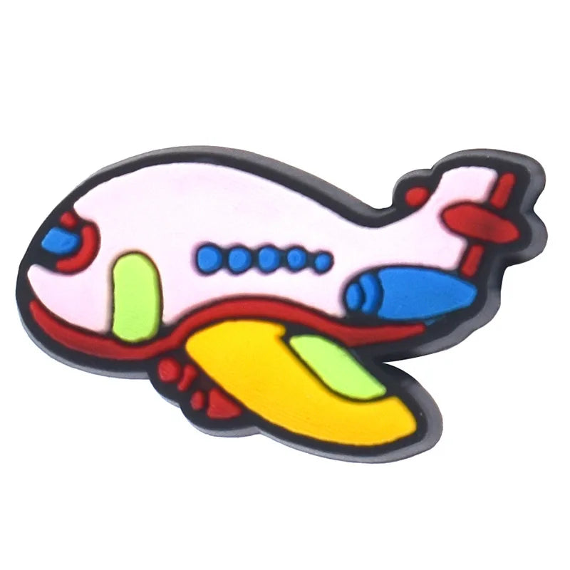 Airplane Shoe Charms for Crocs Accessories Charms Clogs Bubble Slides Shoe DIY Decoration Kids Party Gifts