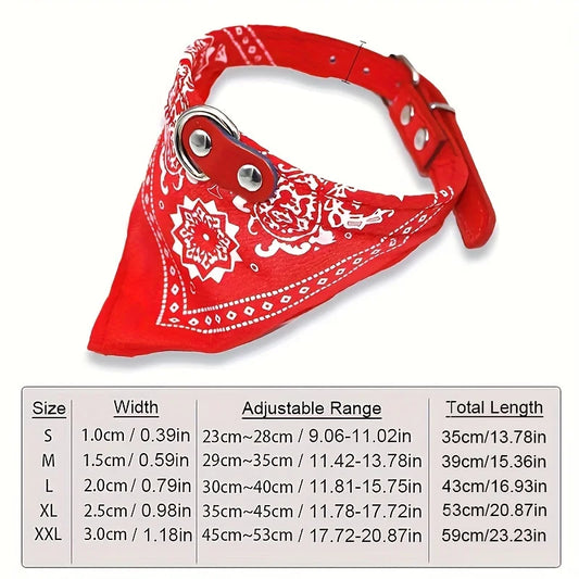 Pet Ethnic Style Soft Pet Dog Collar Adjustable Pet Cat Scarf Collars Neckerchief Pet Accessories