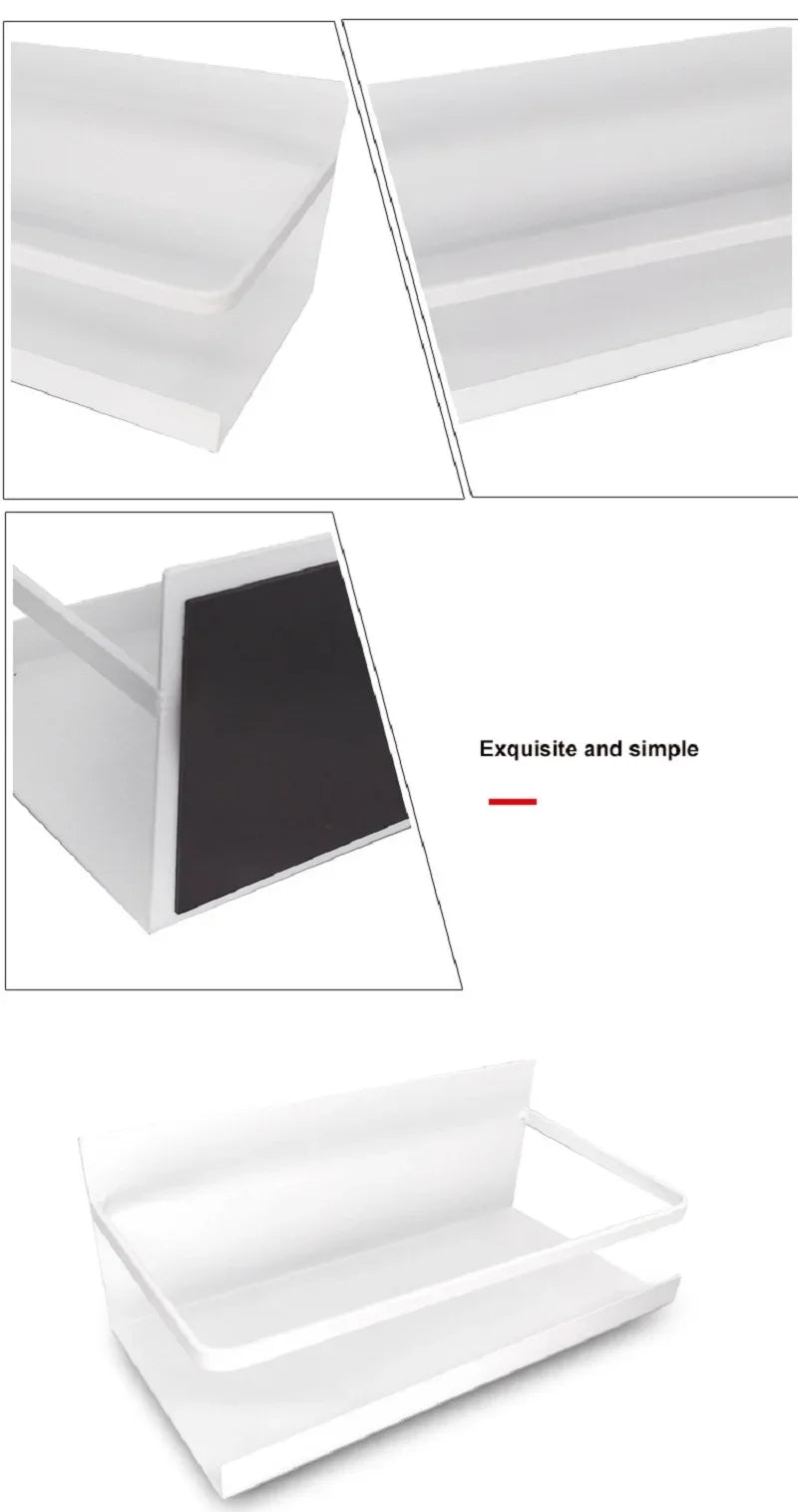 Hanging Refrigerator Organizer Magnetic Shelf Fridge Seasoning Storage Holder Wall Hanger Organizer Condiments Rack Kitchen Tool