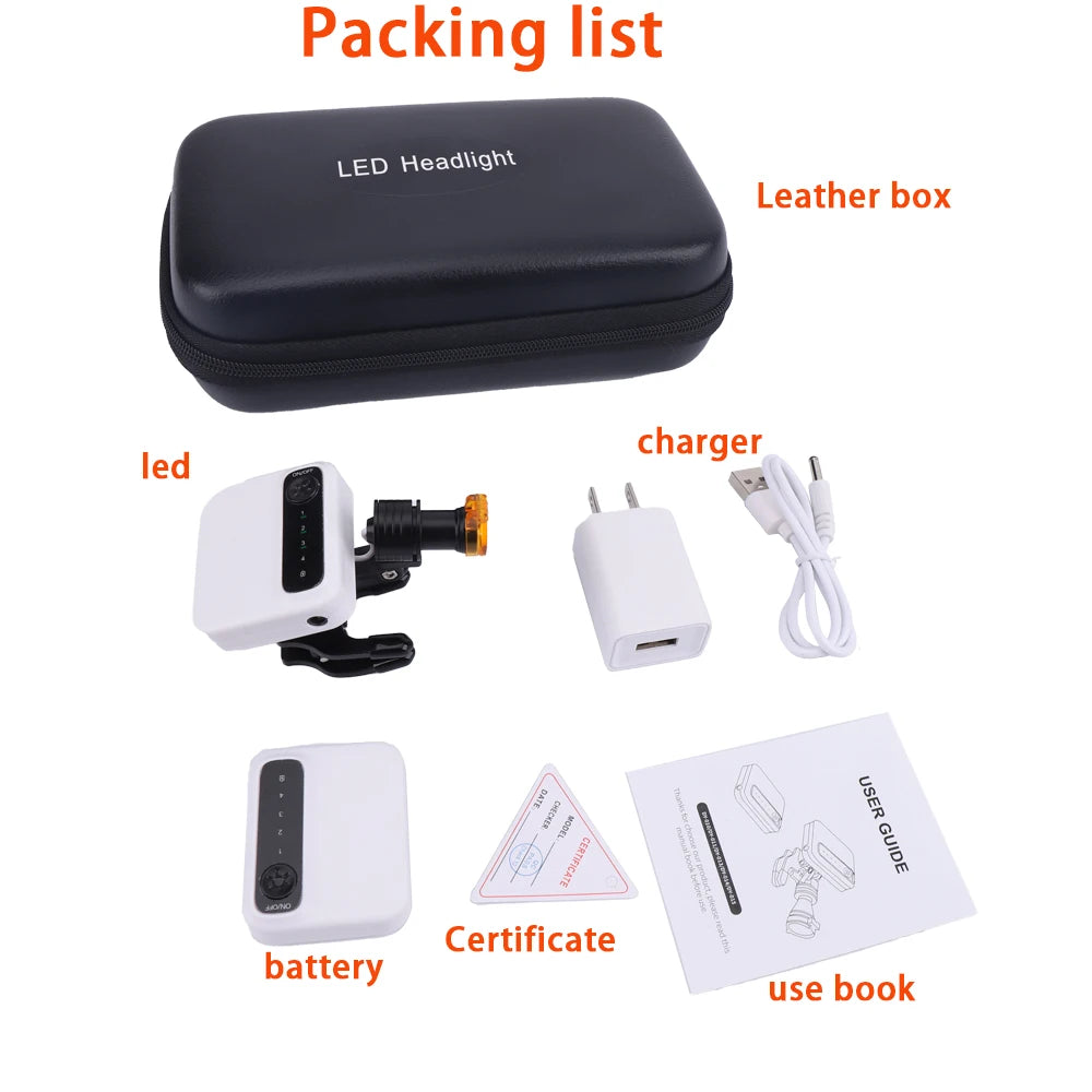 Dental Headlight 5W Wireless LED Lamp Dentistry Dental Lab Dentist Tools