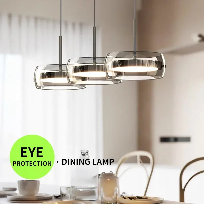 Italian Minimalist Dining Room, Dining Room, Chandelier, High-end Three Head Bar Desk Lamp, Island Table Lamp, Dining Table Lamp