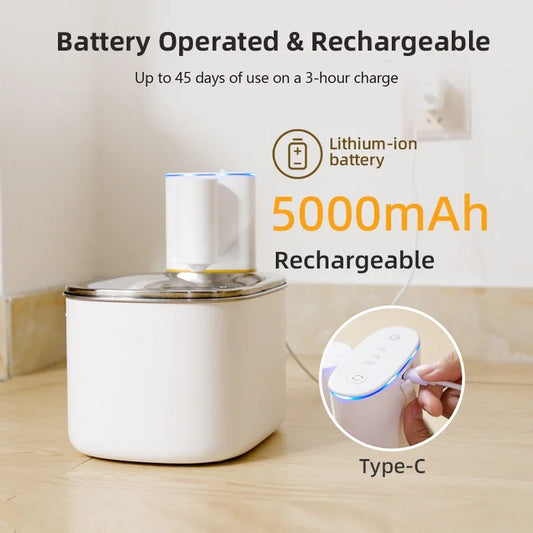 Water Fountain Dispenser Wireless Cat Dog Drinker Bowl Furpipi Ultra Recirculate Filtring Automatic Water Fountain for Cat Cats