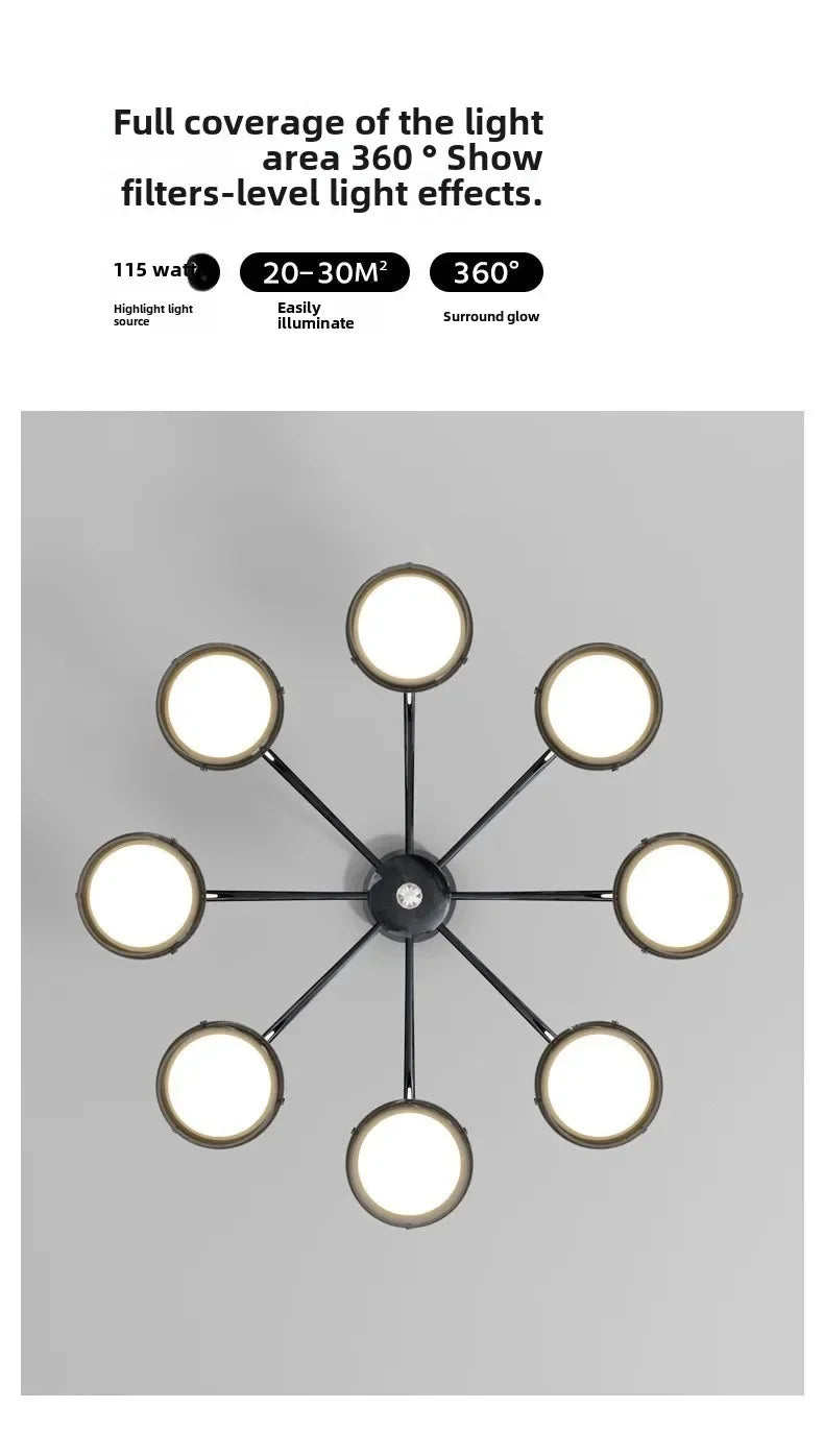 Italian Minimalist Dining Room, Dining Room, Chandelier, High-end Three Head Bar Desk Lamp, Island Table Lamp, Dining Table Lamp