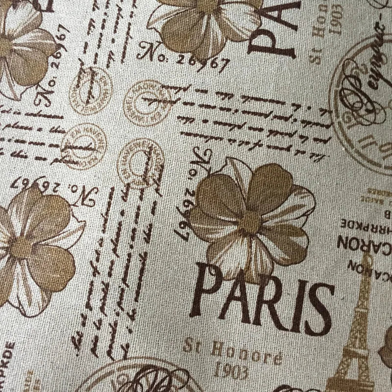 cotton and linen fabric printed dots cotton fabric DIY sofa curtain tablecloth home decor cotton fabric