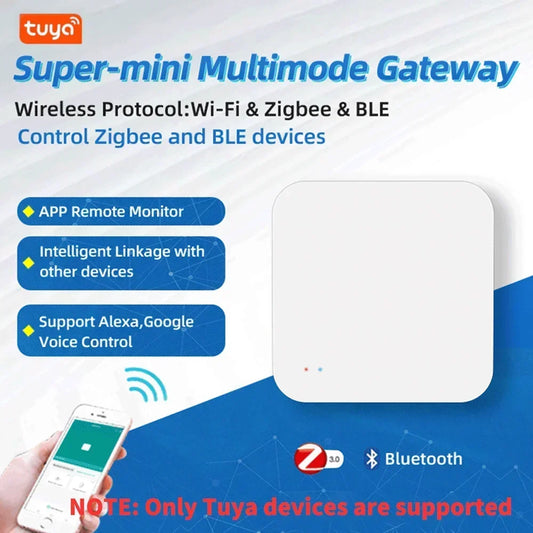 Tuya Zigbee Hub Smart Gateway Wi-Fi Bluetooth Mesh Muti-Mode Wireless Bridge For Smart Home var Smart Life APP Remote Control