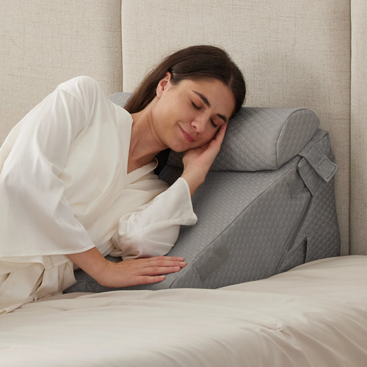 3PCS Orthopedic Bed Wedge Pillow Set for Sleeping, for Post Surgery, Back, Neck, Leg and Knee Pain Relief, Acid Reflux, Snoring