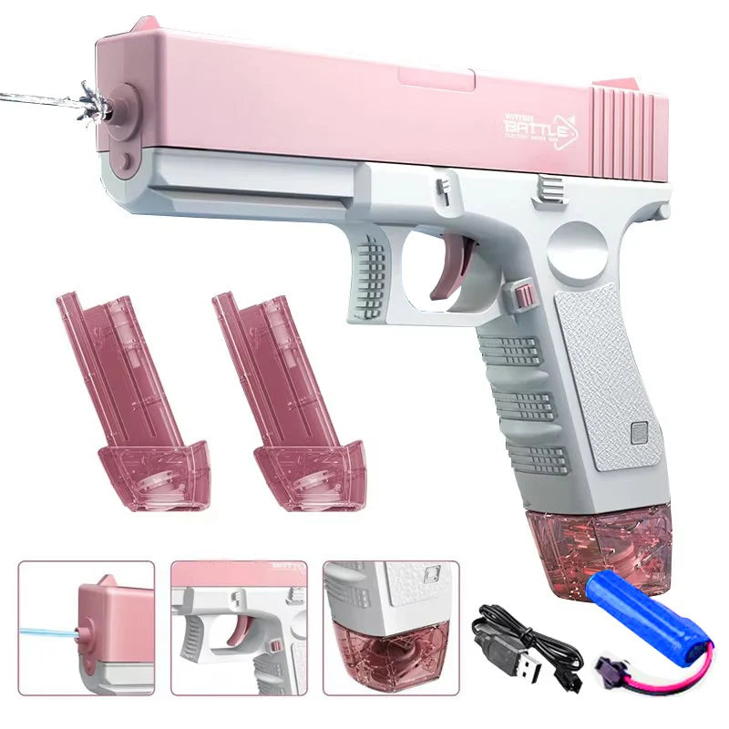 Electric Water Gun Toy Portable Automatic Electric Burst Water Gun Kids Outdoor Water Toys