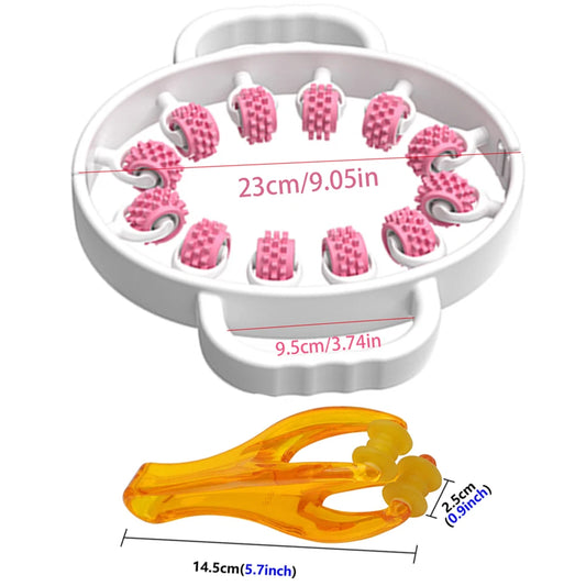 2PCS Foam Roller-Cellulite Massager Roller,Cellulite Remover Muscle Massage Roller for Body,Deep Massage Tool for Relieve Muscle